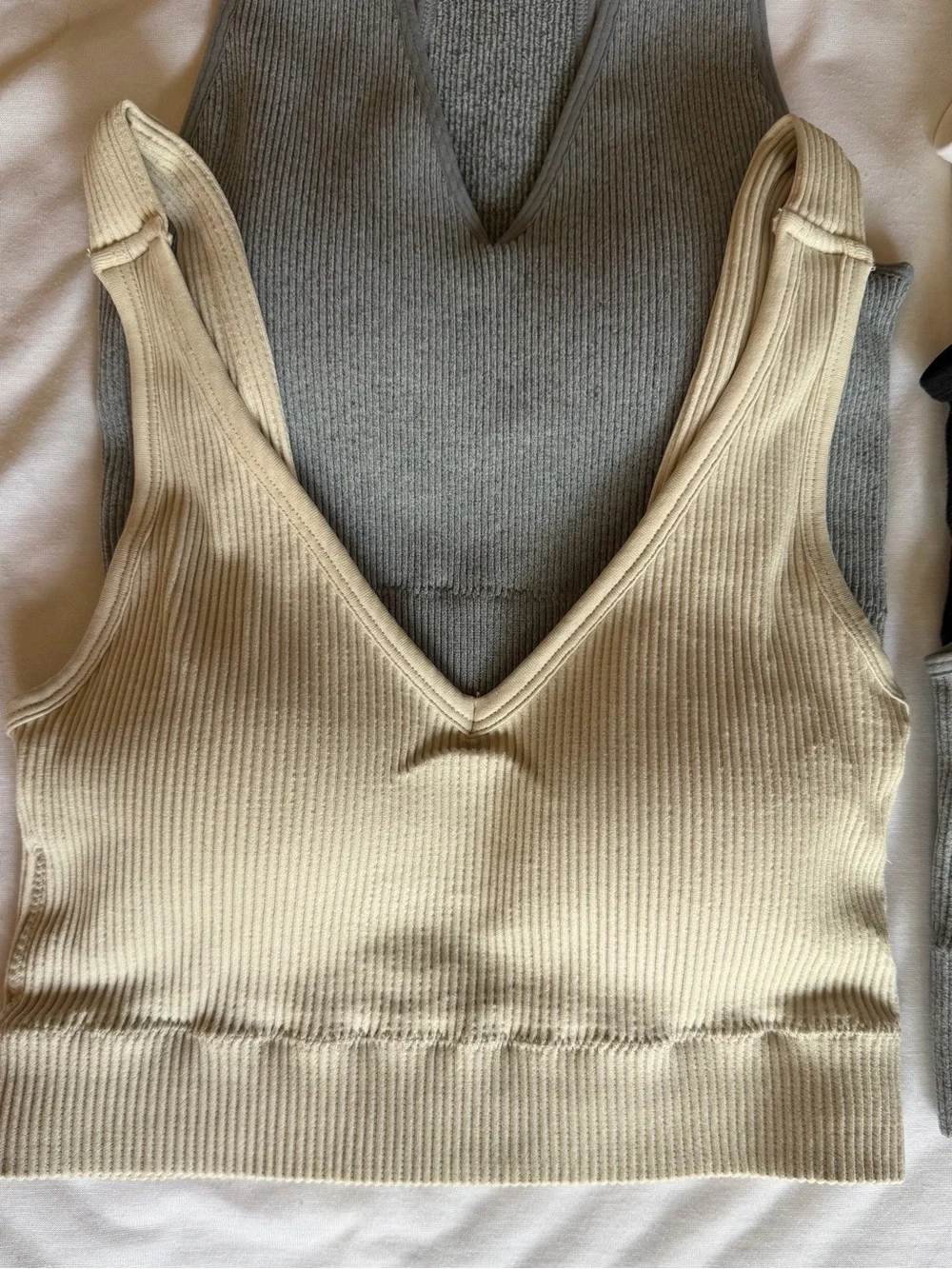 5 x ZENANA Ribbed Cropped Tanks/Sports Bras S/M Super Stretchy & Comfy Brand New
